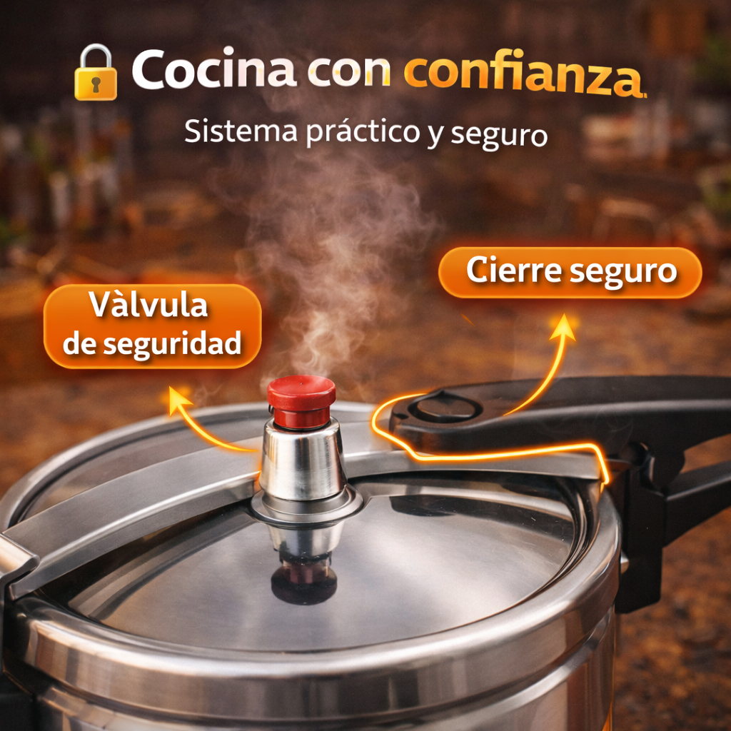 Cocina con confianza, rapidez y sin complicarte - Olla A Presion Pitadora 4 Litros