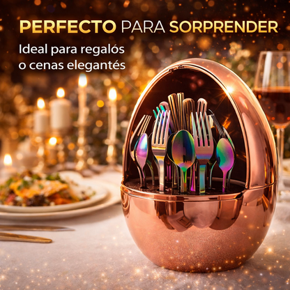 Set de 24 CubiertoS Premium en Acero Inoxidable – Elegancia y Durabilidad para tu Mesa