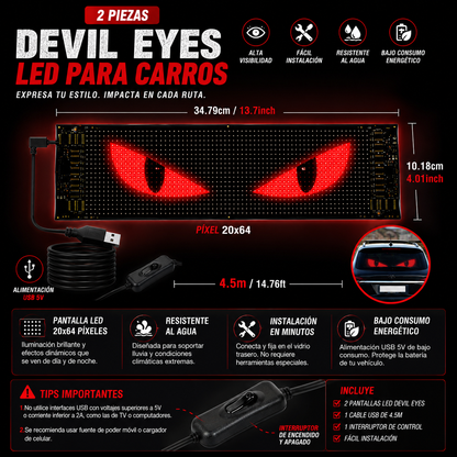 Demon Vision LED- Convierte Tu Vehículo en el Centro de Todas las Miradas