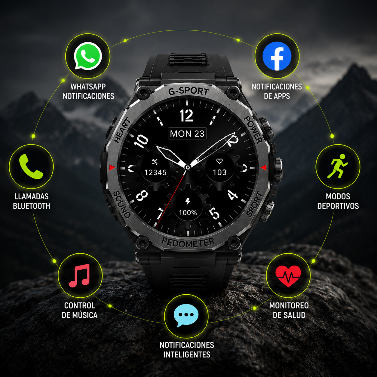 El smartwatch deportivo que combina estilo, tecnología y control total en tu muñeca- TitanWatch GT6 Pro