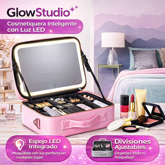 GlowCase Pro™ – Cosmetiquera Inteligente con Luz LED