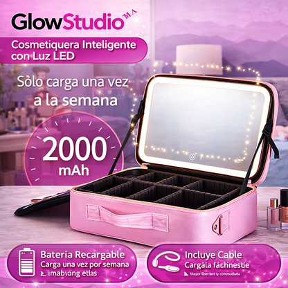 GlowCase Pro™ – Cosmetiquera Inteligente con Luz LED