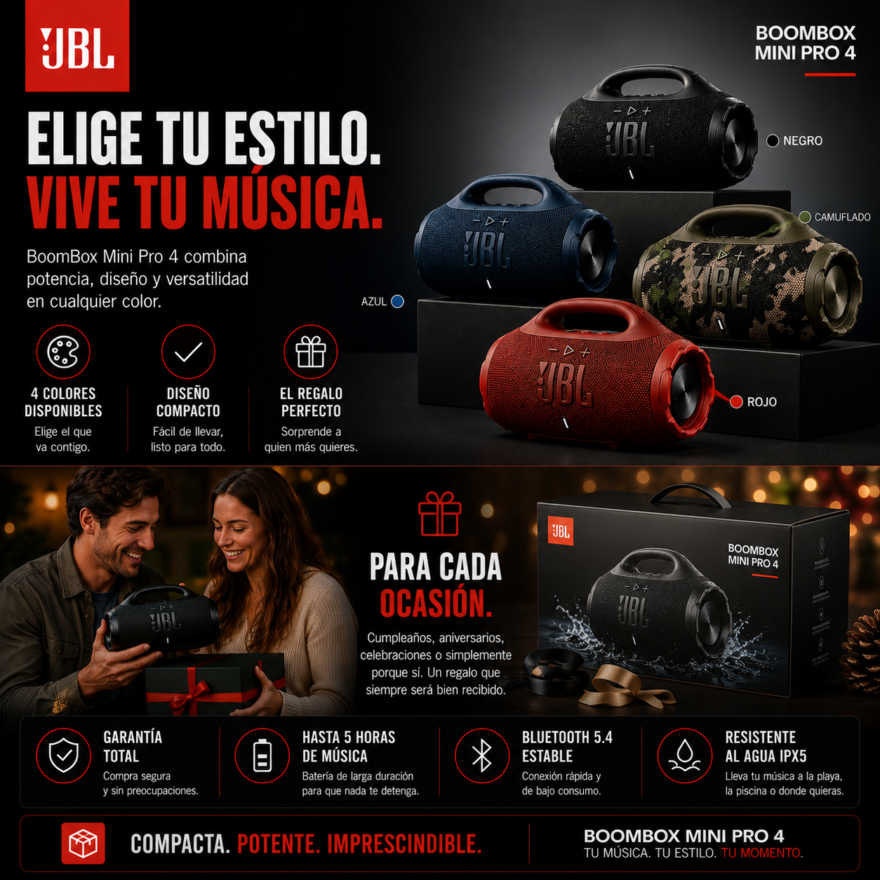 BoomBox Mini Pro 4- Lleva el sonido potente a donde quieras 1.1