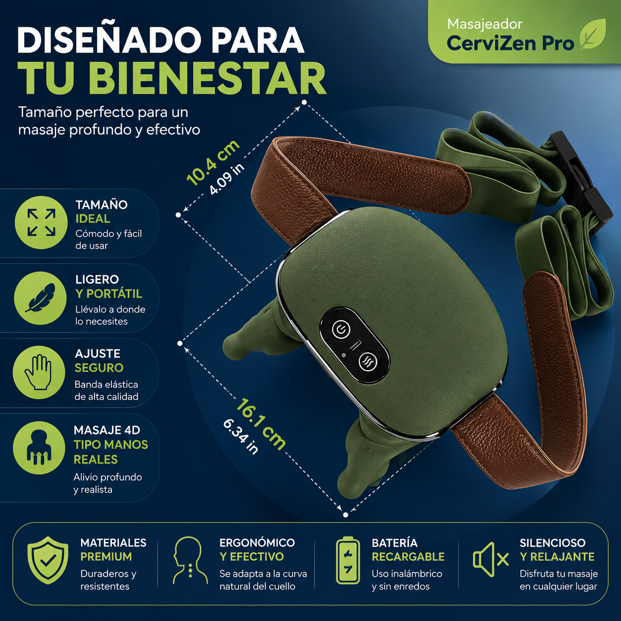 ALIVIA LA TENSIÓN DEL CUELLO Y RELÁJATE EN CUALQUIER MOMENTO- Masajeador CerviZen Pro