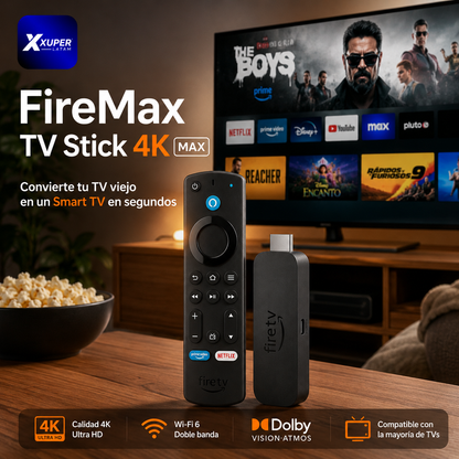 FireMax TV 4K- Convierte tu TV viejo en un Smart TV en segundos 🔥 XUPER GRATIS 🔥