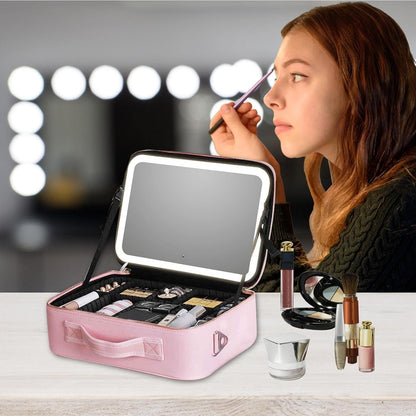GlowCase Pro™ – Cosmetiquera Inteligente con Luz LED